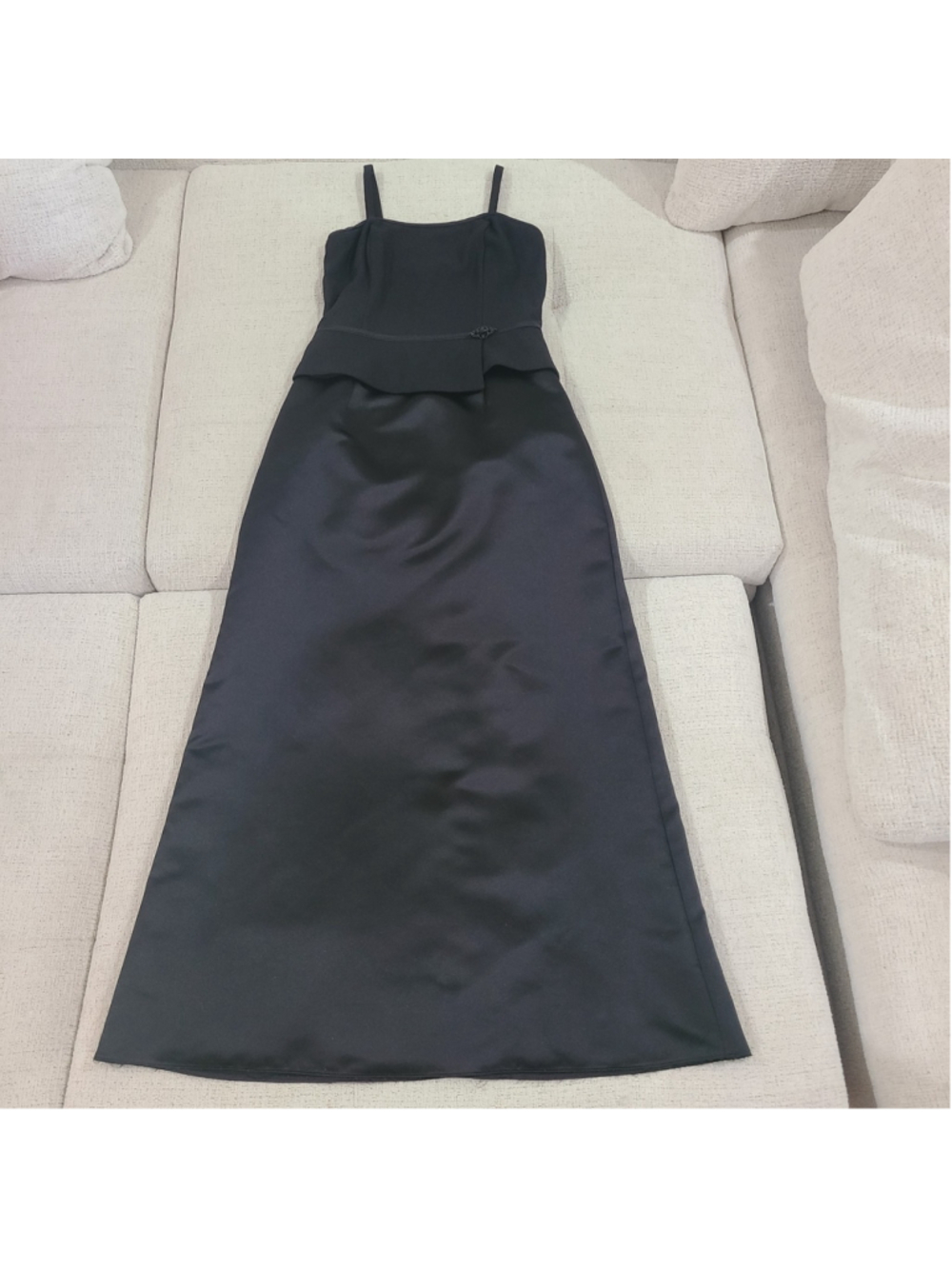 Scott McClintock Black Straps Or Strapless Evening Gown Dress Womens Sz 8
